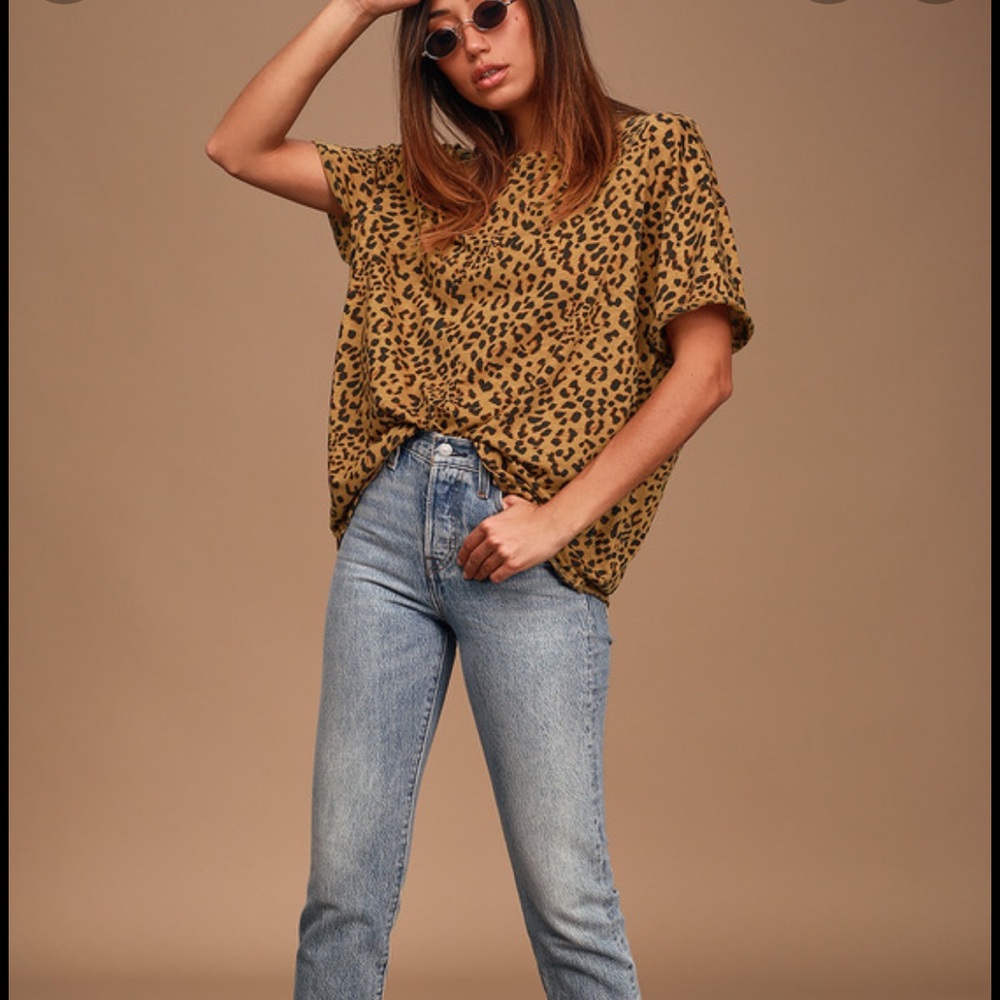 We the Free by Free People Cheetah Print Clarity Tee